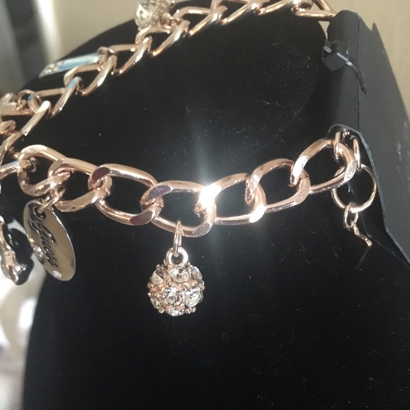 Guess Fleur De Lis Cherries Pave Ball, Bow Charm - Picture 4 of 4